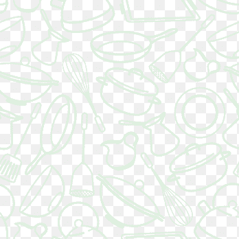 kookgerei en kookgerei veel illustratie, wit zwart patroon, keuken achtergrond, hoek, Oppervlakte png thumbnail