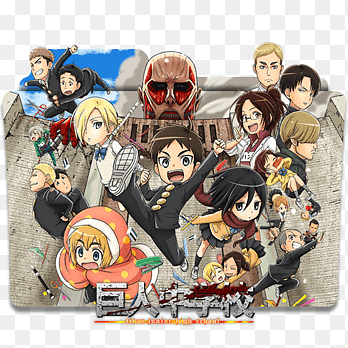 ataque a titán: parodia de anime del horizonte vinculado junior high, escuela secundaria junior, manga, anime png thumbnail
