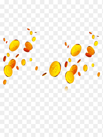 gold coins, Coin Fly Flying Coins Gold coin, Flying gold coins, text, orange png thumbnail