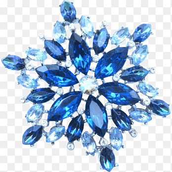 Brooch Jewellery Imitation Gemstones & Rhinestones Snowflake, sparkly, gemstone, blue png thumbnail