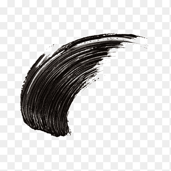 black paint art, Mascara Cosmetics Eyelash Eye Shadow Eye liner, brush strokes, cream, fashion png thumbnail