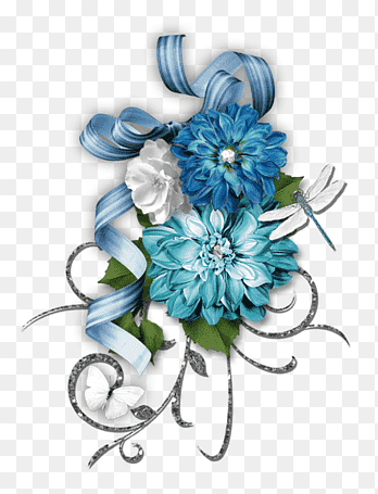 Floral design Digital scrapbooking Bloem, bloemen in trossen, blauw, Blume png thumbnail