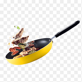 gul och svart stekpanna, stekpanna Köksartiklar och bageri Wokgryta, kokpanna, casserola, kock Cook png thumbnail
