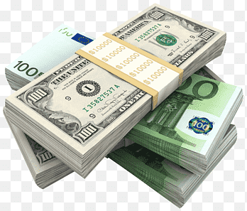 Money Icon, Bundles Of Dollars and Euro, 100 U.S. dollar banknotes, product, cash png thumbnail