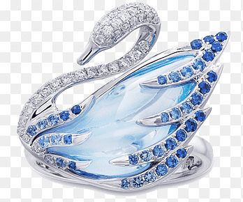 Earring Jewellery Diamond Sapphire, Swarovski Jewelry Blue Swan Ring, gemstone, pendant png thumbnail
