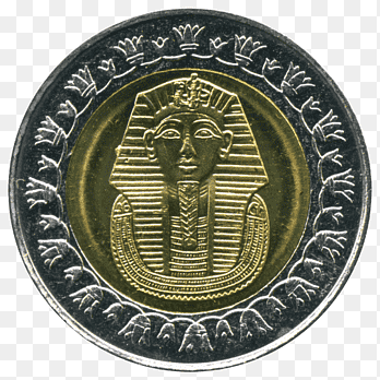 Ancient Egypt Egyptian pound Bi-metallic coin, egyptian culture, medal, egypt png thumbnail