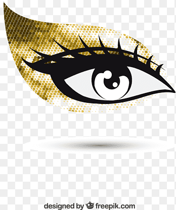 Eye shadow Logo, Golden Eye, golden Frame, text png thumbnail