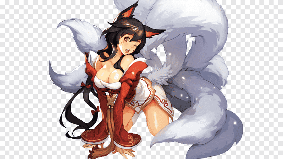 Nine-tailed fox Ahri League of Legends Female, nine tailed fox, cg Artwor.....