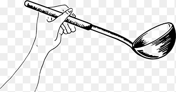 Pollepel, pollepel, arm, zwart en wit png thumbnail