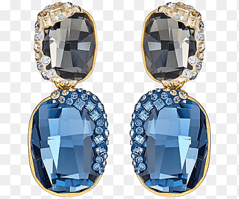 Earring Swarovski AG Jewellery Gemstone, Swarovski jewelry earrings blue gem, blue, pendant png thumbnail