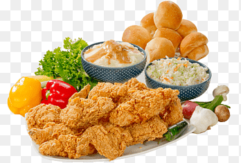 Krokant gebakken kip frietjes Hamburger, kippenvlees, voorafje, barbecue kip png thumbnail