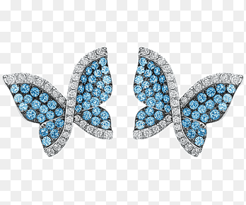 Earring Butterfly Swarovski AG Jewellery Pendant, Swarovski jewelry butterfly earrings, gemstone, blue png thumbnail