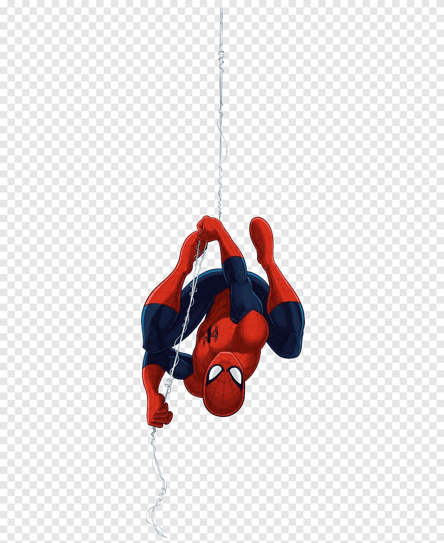 Spiderman Hanging Upside Down - High Quality PNG Clipart