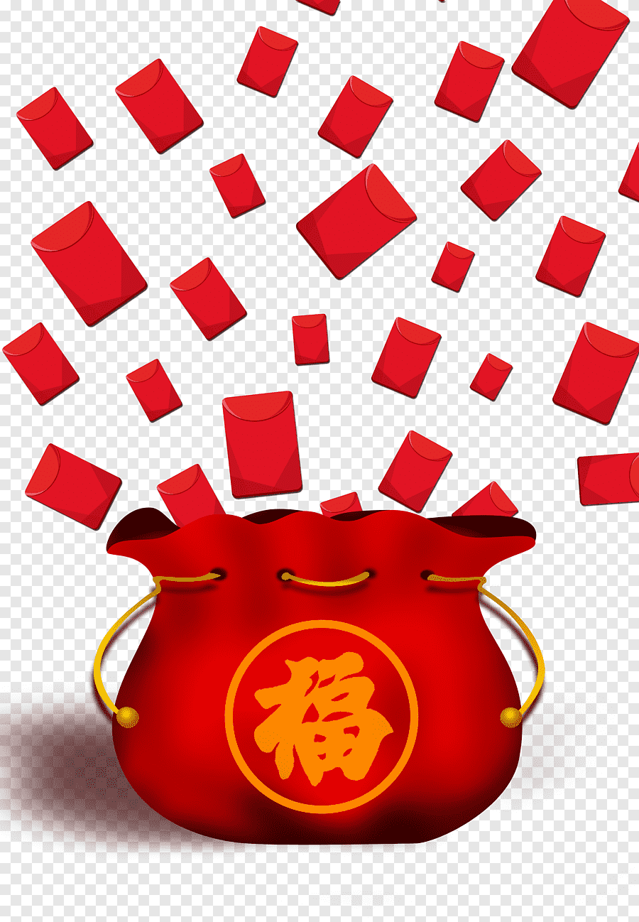 Spring Festival Drawing Cute Red Envelope Illustration PNG Images