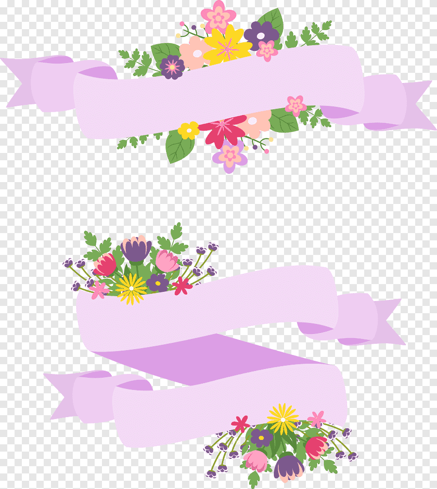 Ribbon Flower PNG Transparent Images Free Download