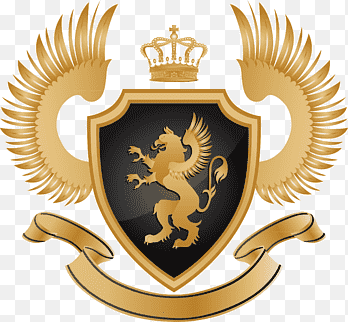 Ilustración de la corona de oro, escudo de armas heráldica , patrón de diseño decorativo de escudo, emblema, fotografía png thumbnail