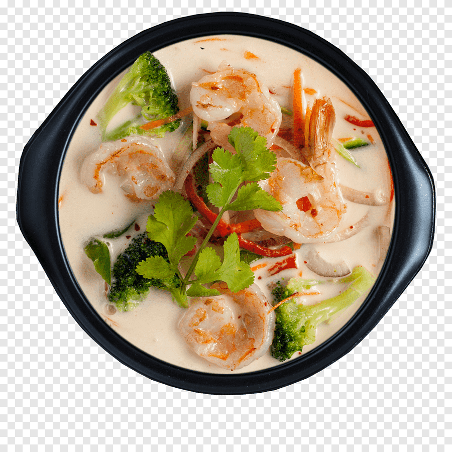 Tom kha kai Asian cuisine Thai curry Sushi Pad thai, curry, soup, food ...