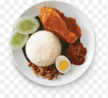 bord maaltijd, Nasi lemak IJsthee Tapa Ontbijt Eten, Nasi Lemak, Aziatisch eten, Ontbijt png thumbnail