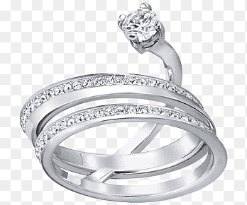 Ring size Swarovski AG Jewellery Silver, Swarovski Jewelry White Gold Ring, white, ring png thumbnail