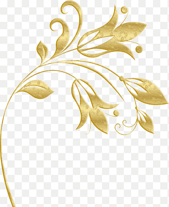 brown flowers illustration, Scape, Gold plant pattern, border, leaf png thumbnail