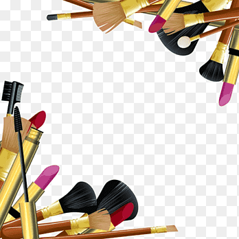 assorted-color makeup brushes, Cosmetics Makeup brush Make-up artist, Makeup Tools, construction Tools, painted png thumbnail