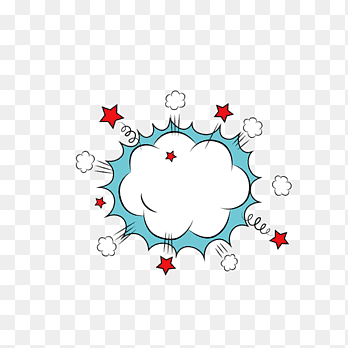 Cartoon hand painted explosion cloud border, watercolor Painting, border png thumbnail