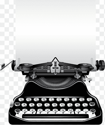 black typewriter with black printer paper, United States Press release Public Relations Social media, Typewriter, publishing, media png thumbnail