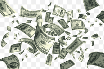100 US dollar banknote lot, Money Flying cash, Flying Dollars, saving, investment png thumbnail