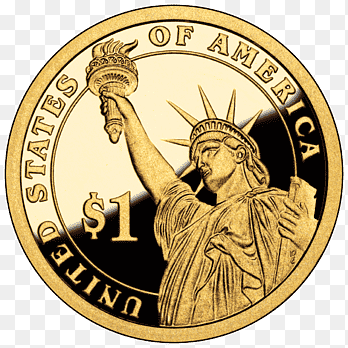 United States Dollar Presidential $1 Coin Program Dollar coin, dollar, label, medal png thumbnail