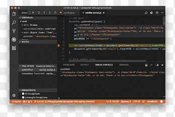 Computerprogramma Visual Studio Code Debugger JavaScript Debugger, Github, computerprogramma, debugger png thumbnail