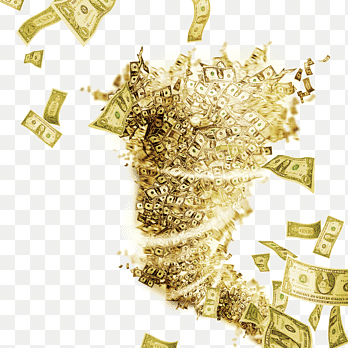 dollars banknote illustration, Money United States Dollar Gold coin Computer file, Money Storm, gold, metal png thumbnail