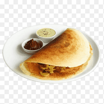 pitabroodje met chutney op plaat, Dosa Ontbijt Zuid-Indiase keuken Uttapam, ontbijt, Ontbijt, keuken png thumbnail