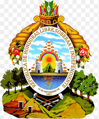 escudo de armas de honduras bandera de honduras himno nacional de honduras, escudo de honduras, bandera, comida png thumbnail