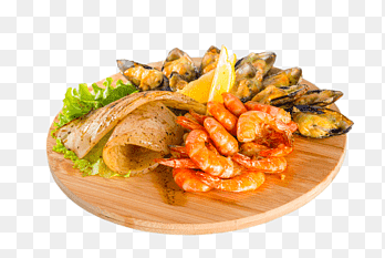 Clam Sushi Cooking Shrimp, Gekookte garnalen op een snijplank, dierlijke Source Foods, dieren png thumbnail