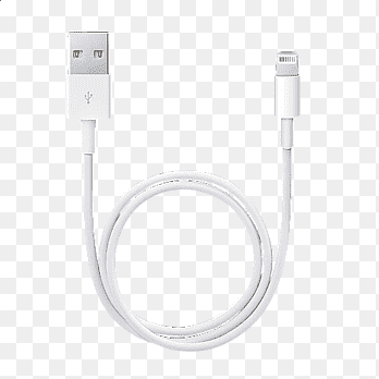 Apple Lightning Cable, cable eléctrico, cargador de batería, adaptador Lightning, iPhone, USB, electrónica, computadora png thumbnail