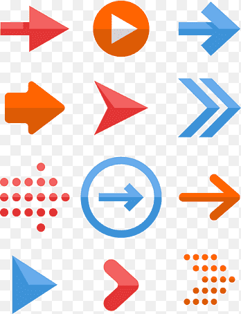 Arrow Sign, hand painted colored arrows, watercolor Painting, angle png thumbnail