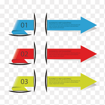 blue, red, and yellow arrows, Decorative pattern arrow ppt, infographic, label png thumbnail