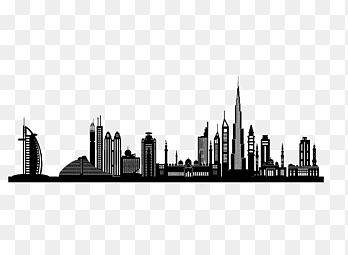 Dubai Silhouette Skyline, city ​​building, building, city png thumbnail