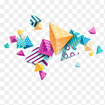 formas de triángulos de colores surtidos, triángulo ilustrador de adobe, patrón de color tres, material de triángulo dimensional, salpicadura de color, lápiz de color png thumbnail