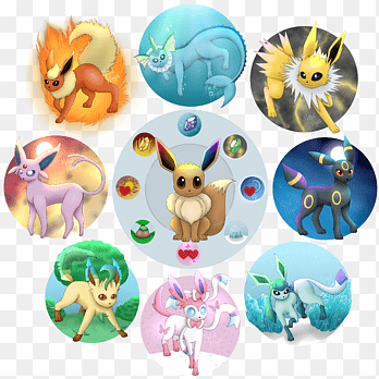 Eevee Umbreon Espeon Pikachu Pokémon، pikachu, بوكيمون, flareon png thumbnail