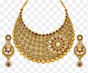 gold-colored demi-parure, Earring Jewellery Necklace Gold Pearl, Jewellery, gemstone, diamond png thumbnail