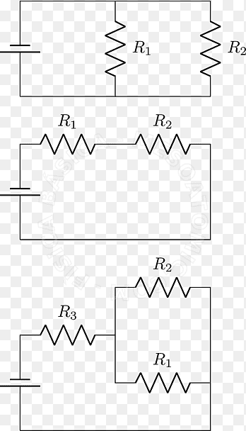 Serie de resistencias y circuitos paralelos red eléctrica circuito de asociación voluntaria en paralelo, resistencia, ángulo, blanco png thumbnail