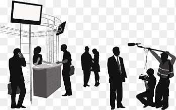 Microphone Silhouette Journalist Interview, Interview silhouettes in the crowd, animals, public Relations png thumbnail